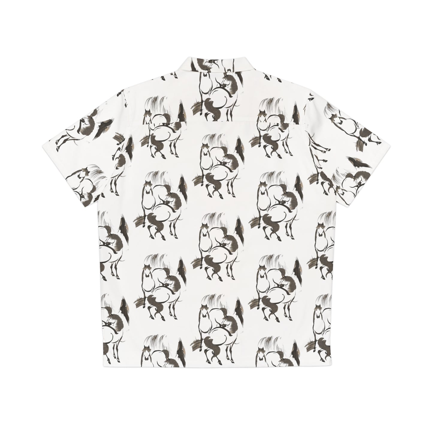 Japanese Horses Men’s Button Down Shirt