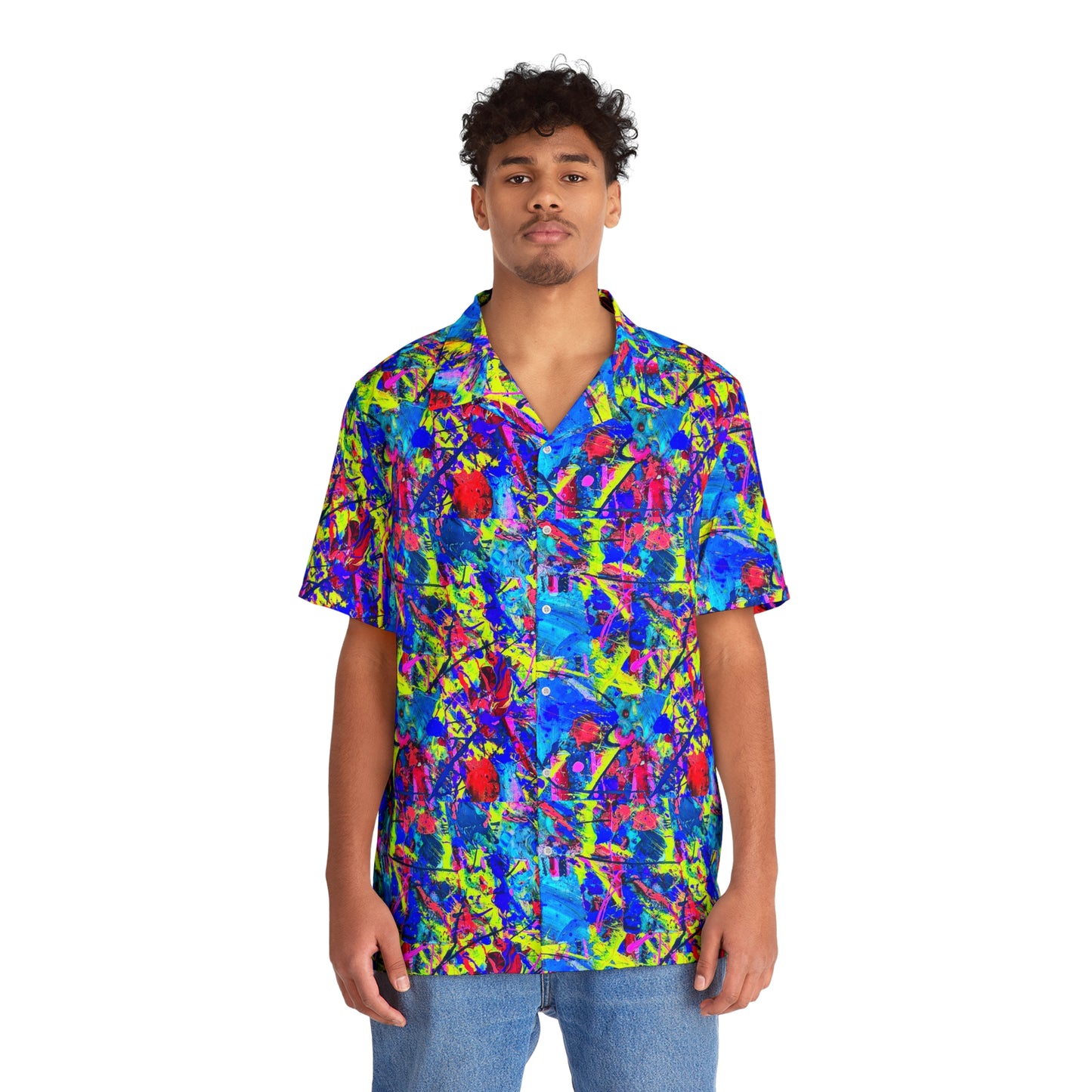 The Wasil Simon Splatter Men's Button Up Shirt