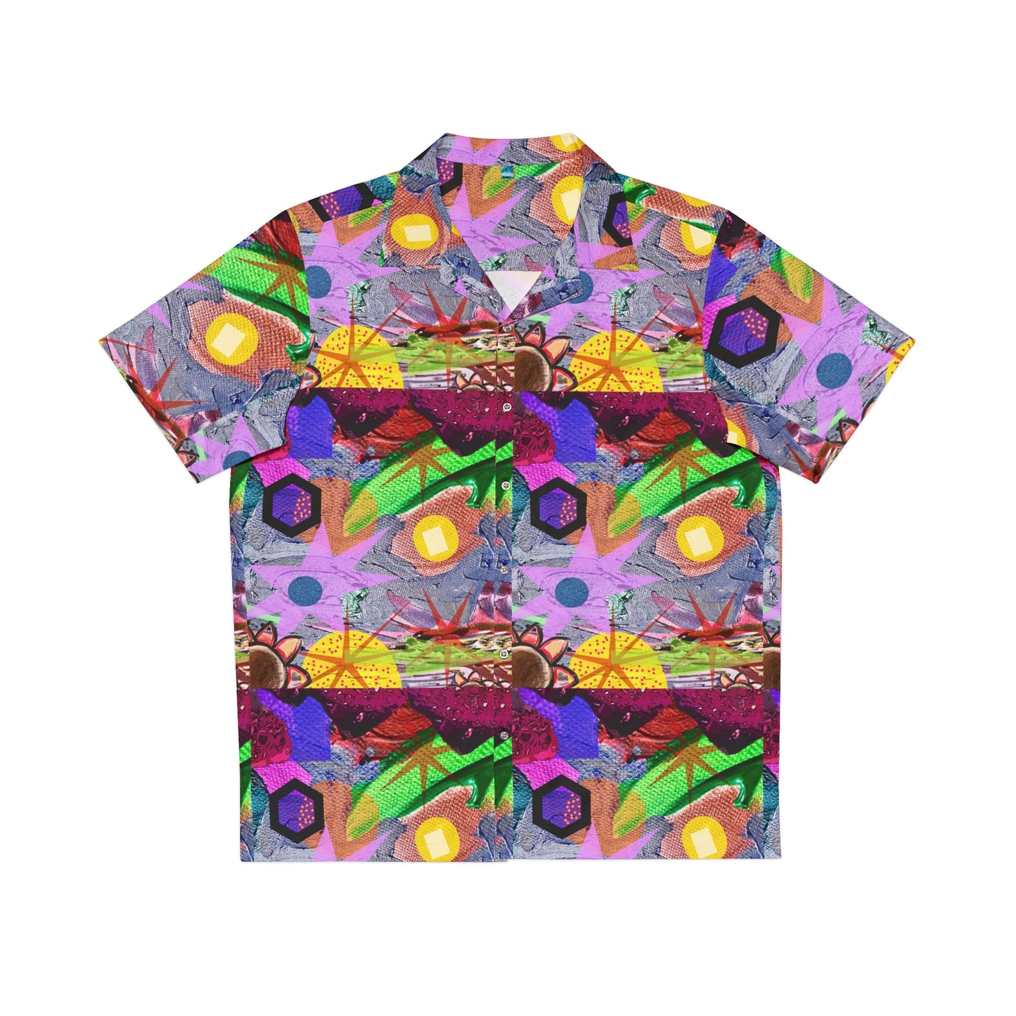 Cosmic Canvas Chaos Men's Button Down Shirt