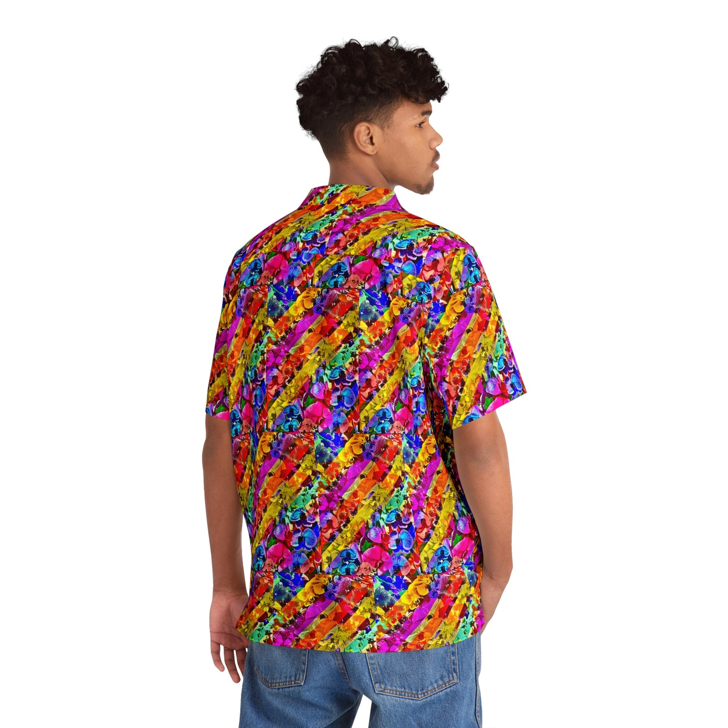 Wasil Simon’s “Prismatic Petals” Men’s Button Down Shirt
