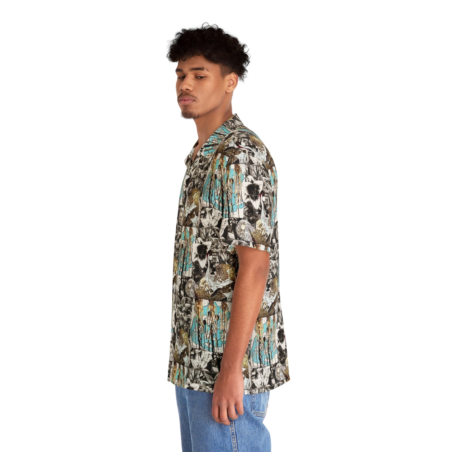 Dripping Dreams X Nature's Whisper Men's Button Down Shirt