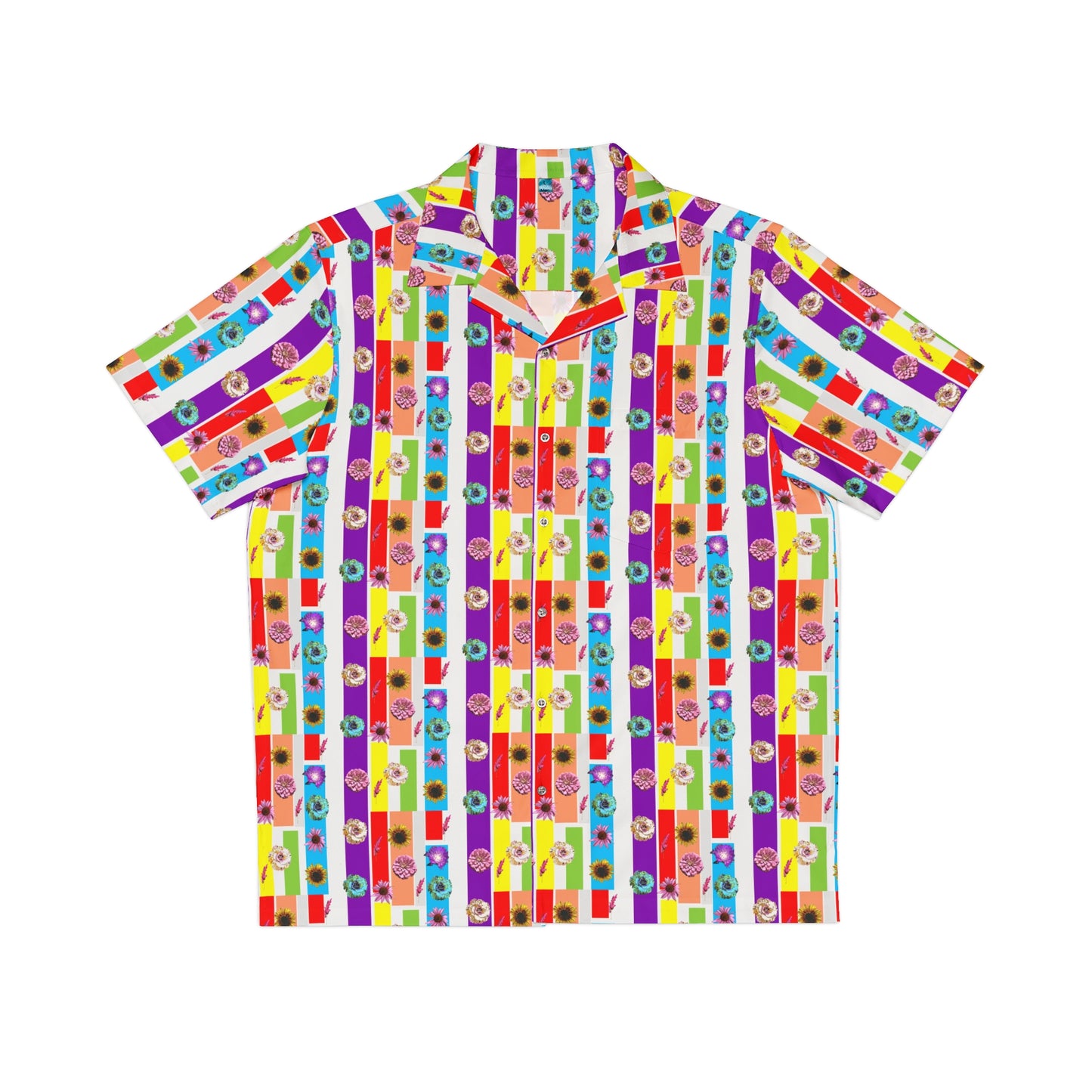 WS Power With Flower Men’s Button Down Shirt