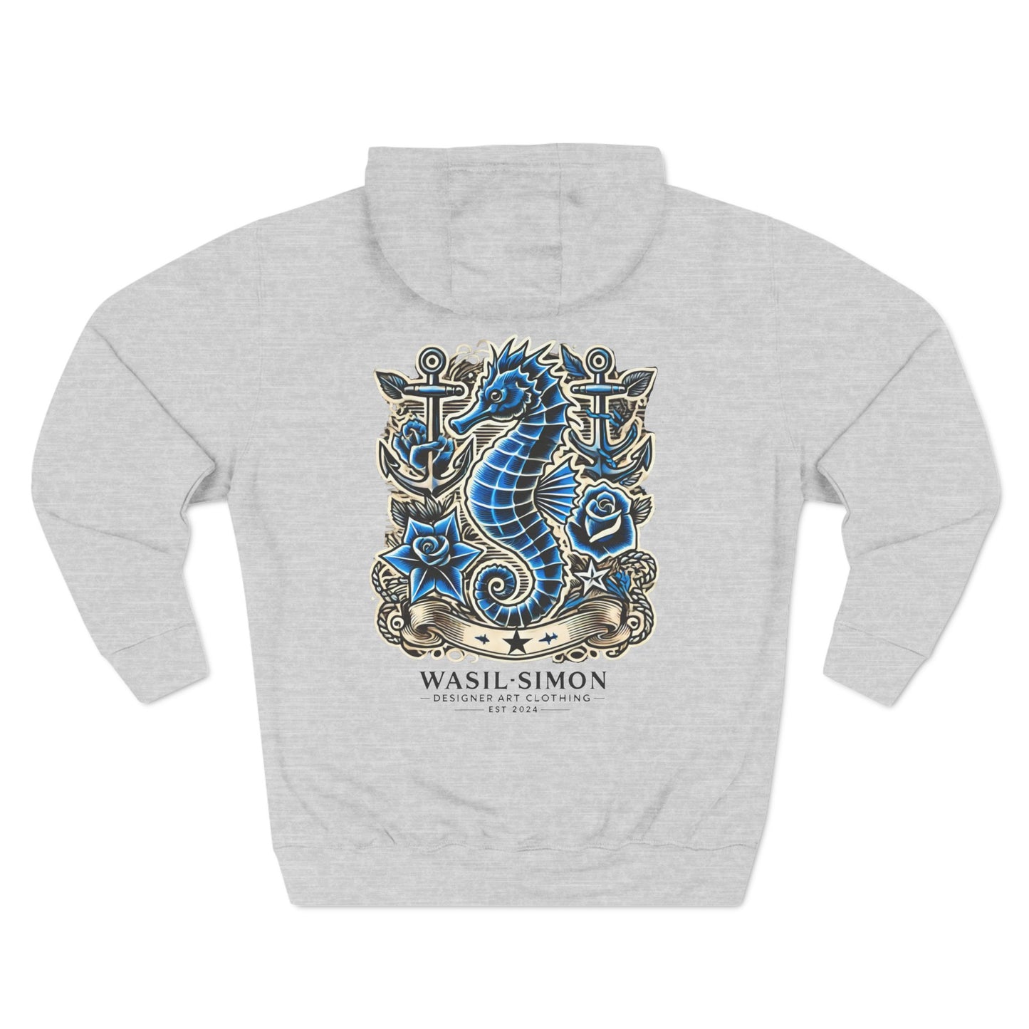 Wasil Simon's "Aquatic Mystery" Three-Panel Fleece Hoodie
