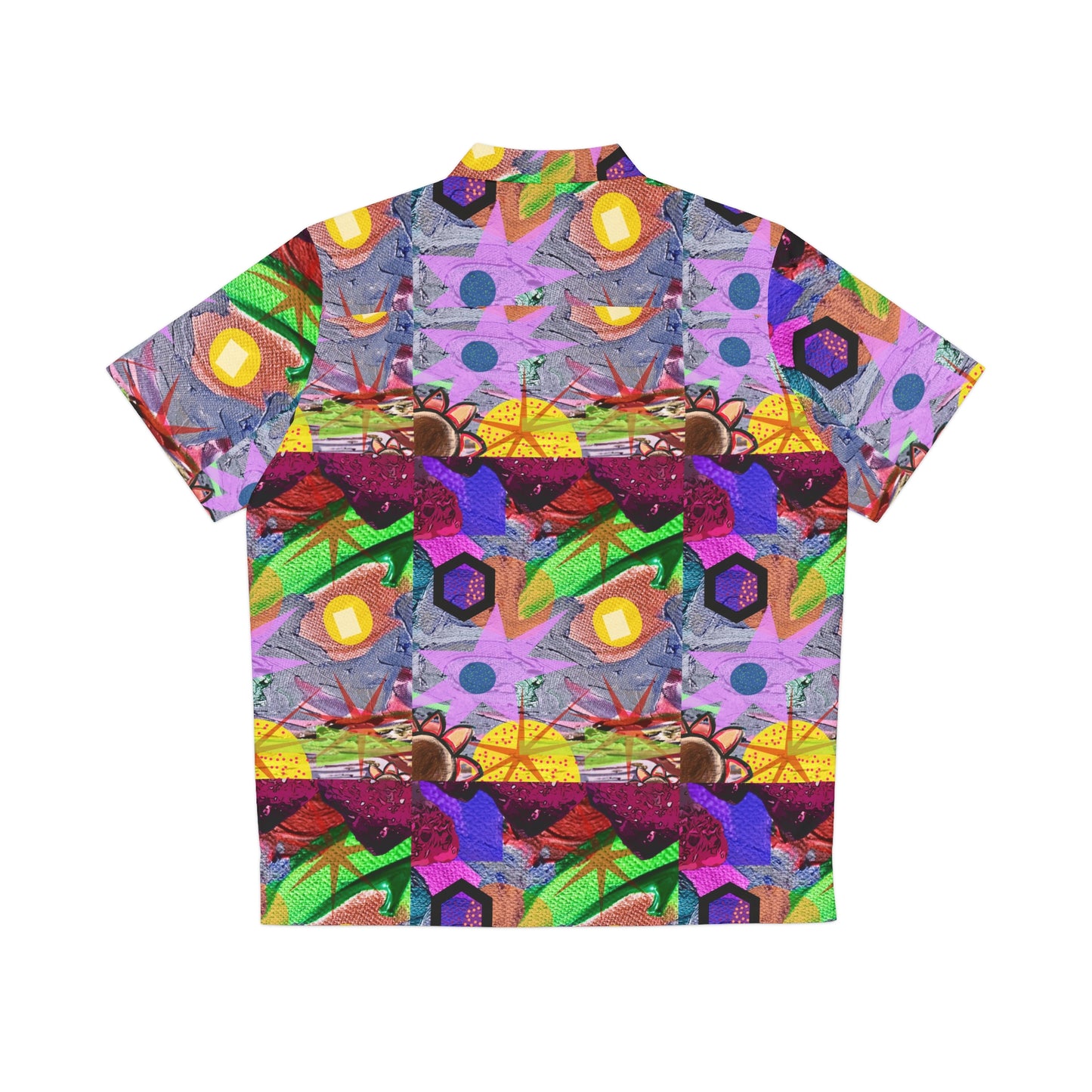 Cosmic Canvas Chaos Men's Button Down Shirt