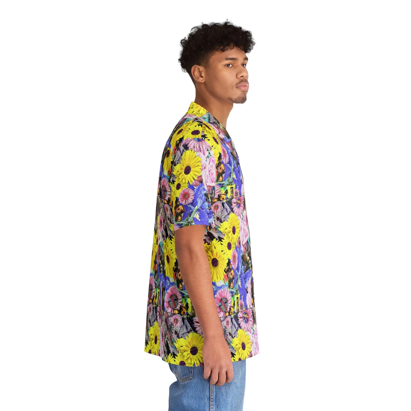 Floral Symphony Men's Button Down Shirt