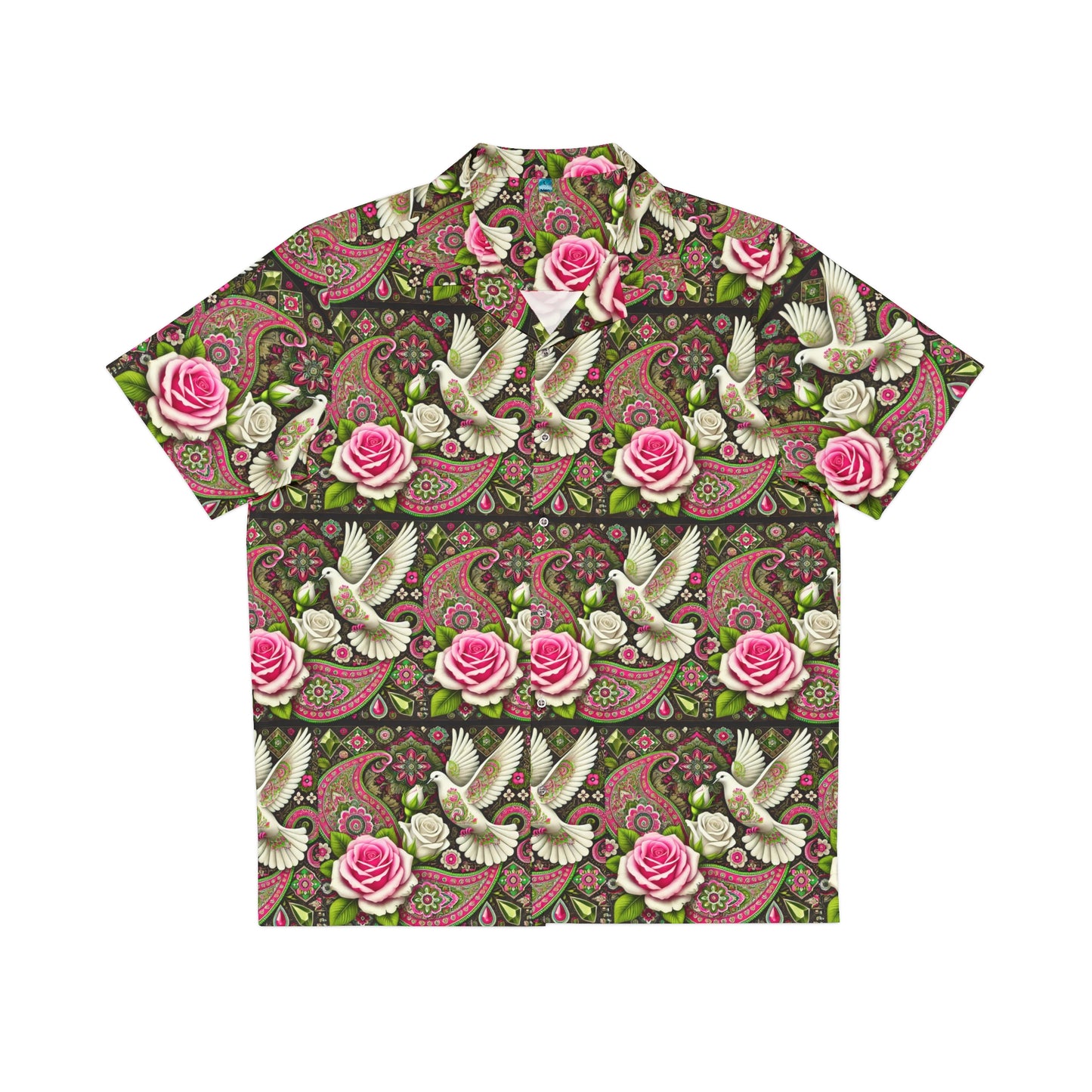 White Roses X Doves Men's Button Down Shirt