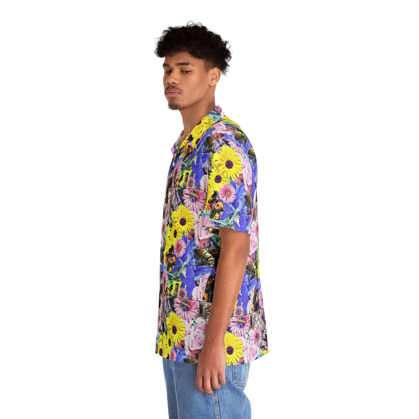 Floral Symphony Men's Button Down Shirt