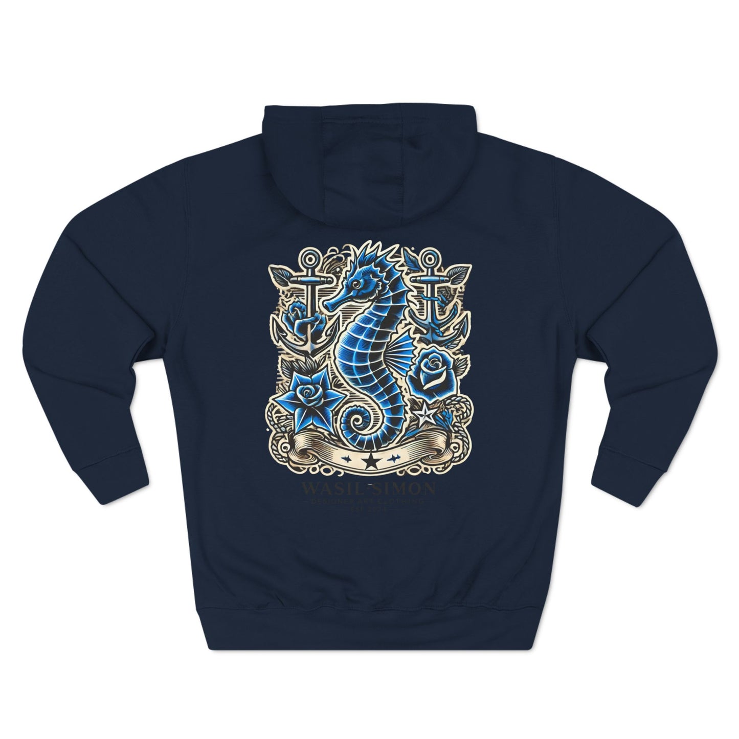 Wasil Simon's "Aquatic Mystery" Three-Panel Fleece Hoodie