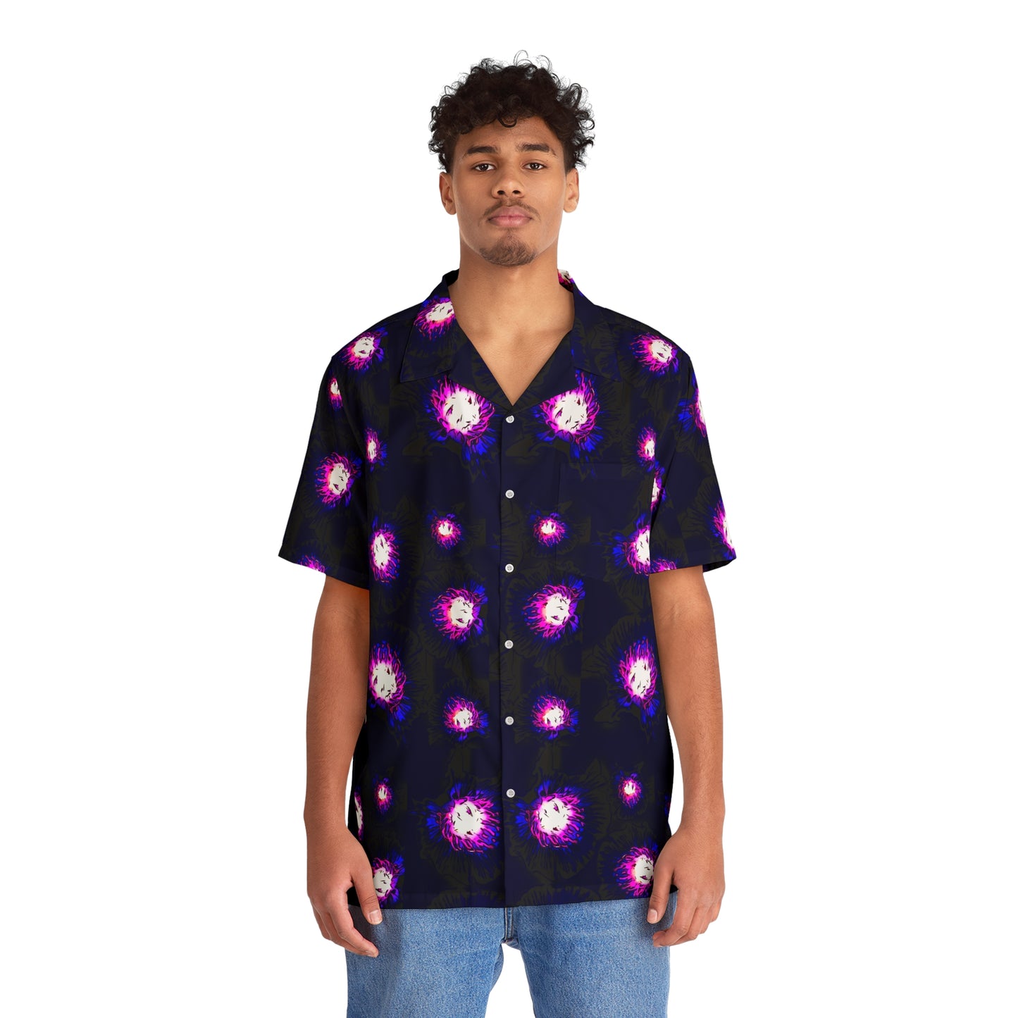 Wasil Simon’s “Fauna Omega” Men’s Button Down T-Shirt