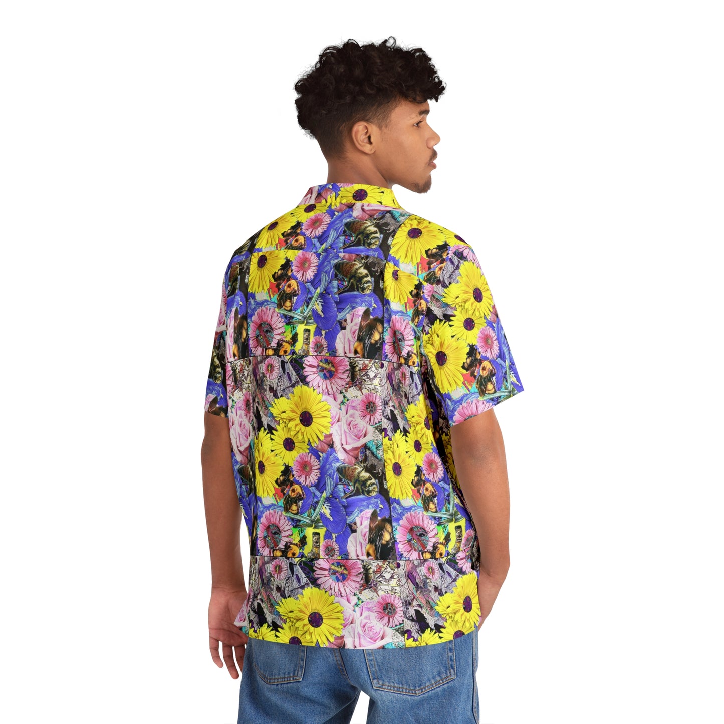 Floral Symphony Men's Button Down Shirt