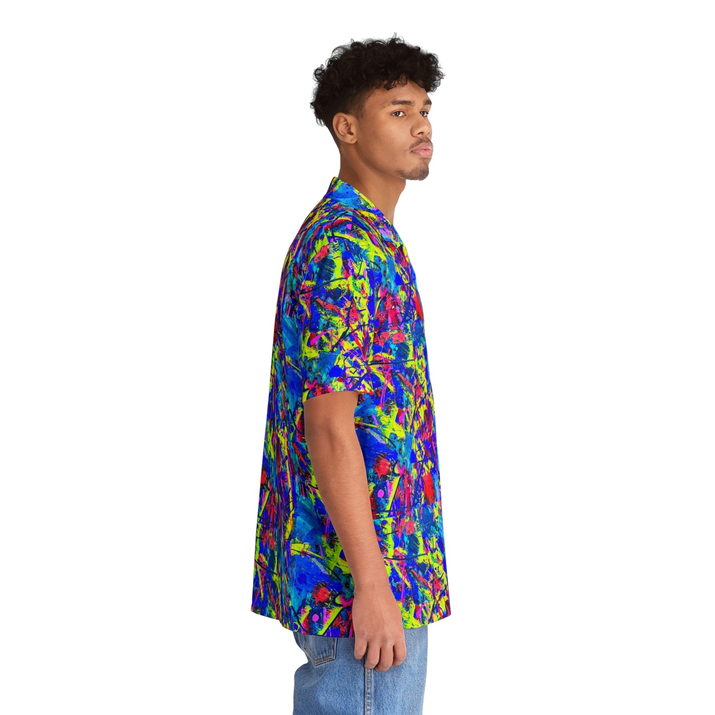 The Wasil Simon Splatter Men's Button Up Shirt
