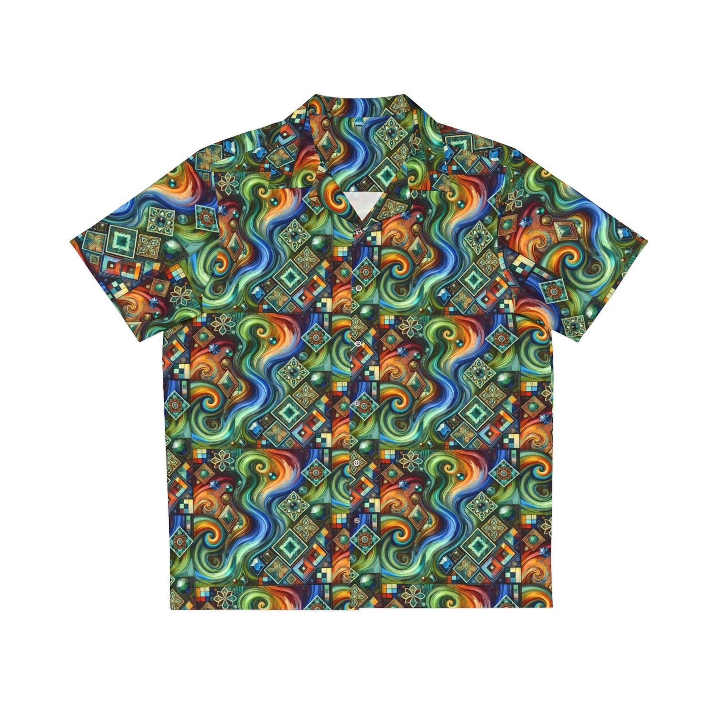 Glorious Gem Stoned X Swirl Men's Button Down Shirt