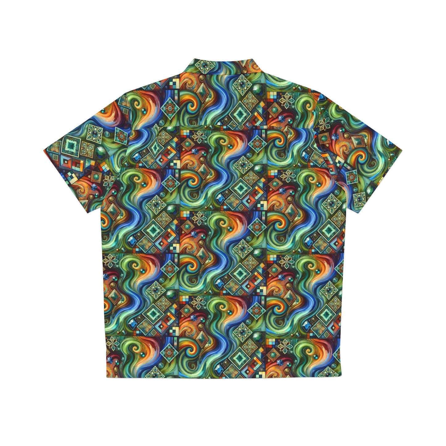 Glorious Gem Stoned X Swirl Men's Button Down Shirt