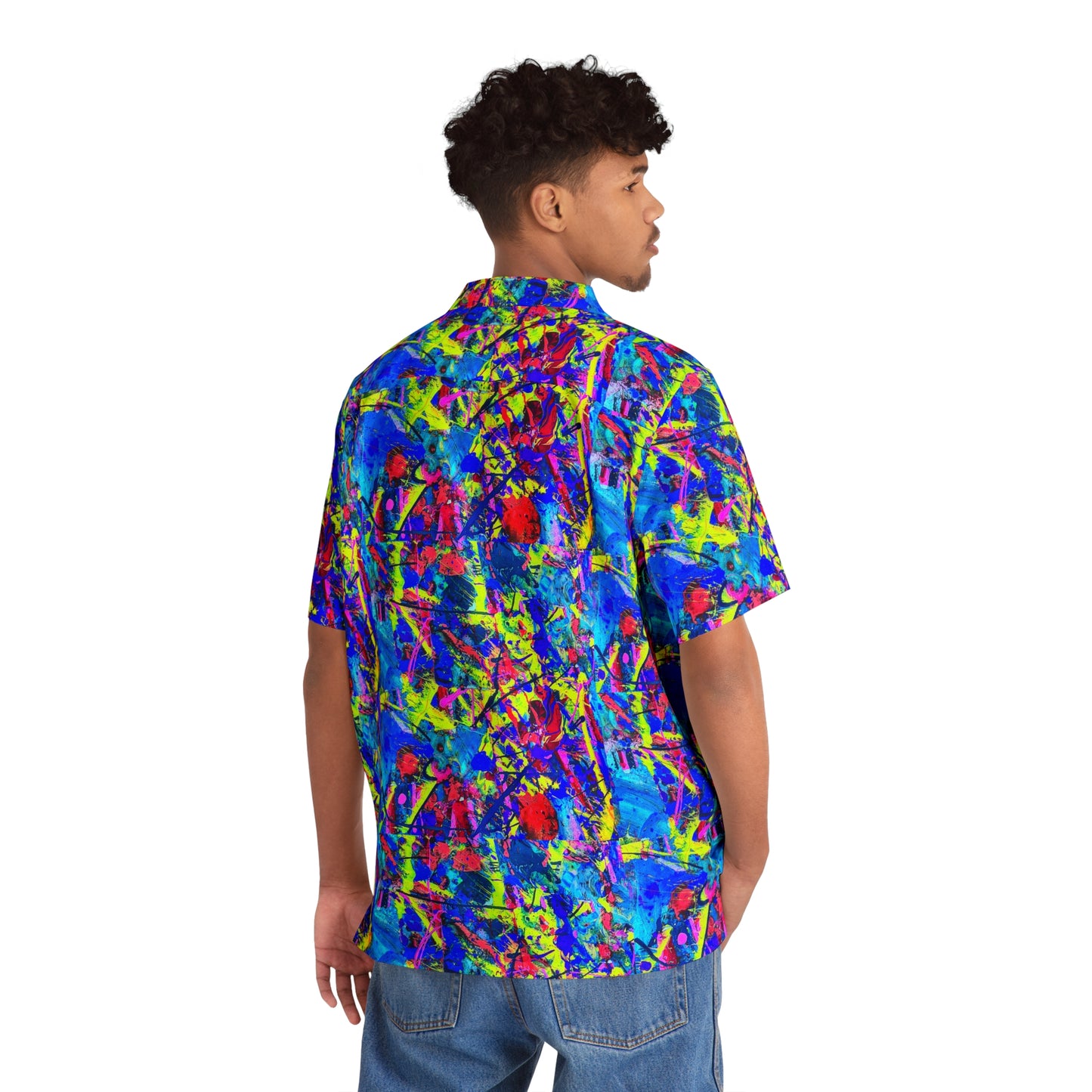 The Wasil Simon Splatter Men's Button Up Shirt