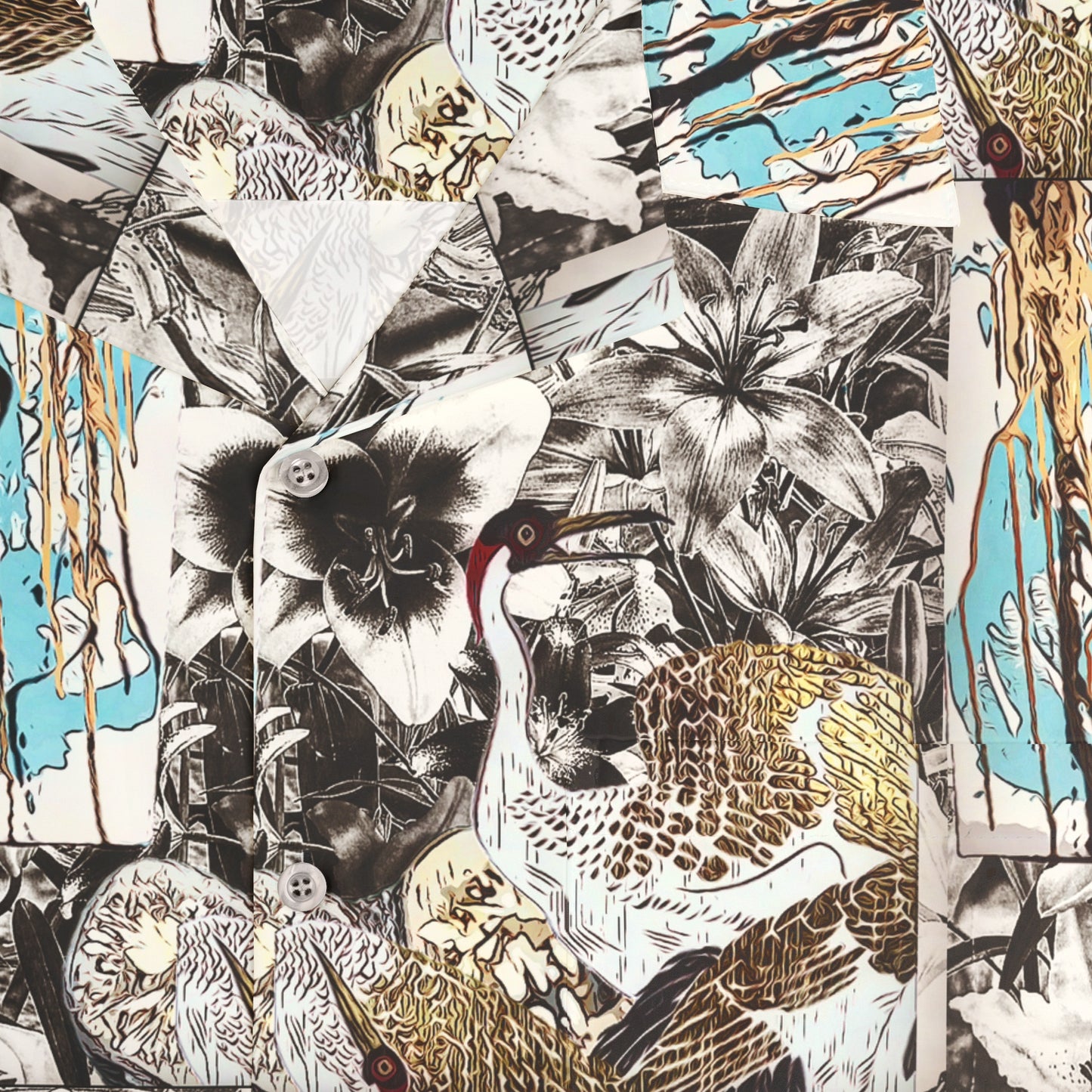 Dripping Dreams X Nature's Whisper Men's Button Down Shirt