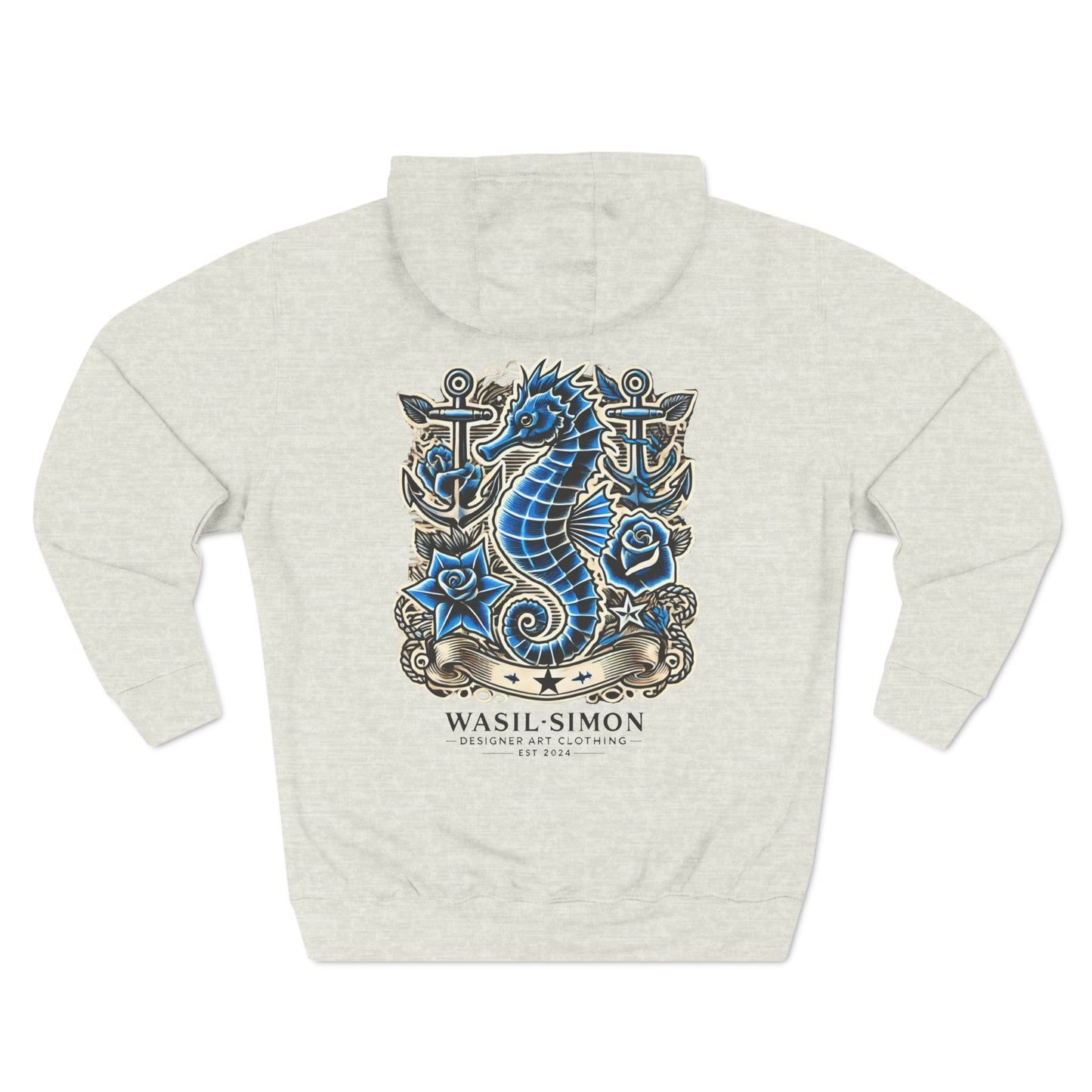 Wasil Simon's "Aquatic Mystery" Three-Panel Fleece Hoodie