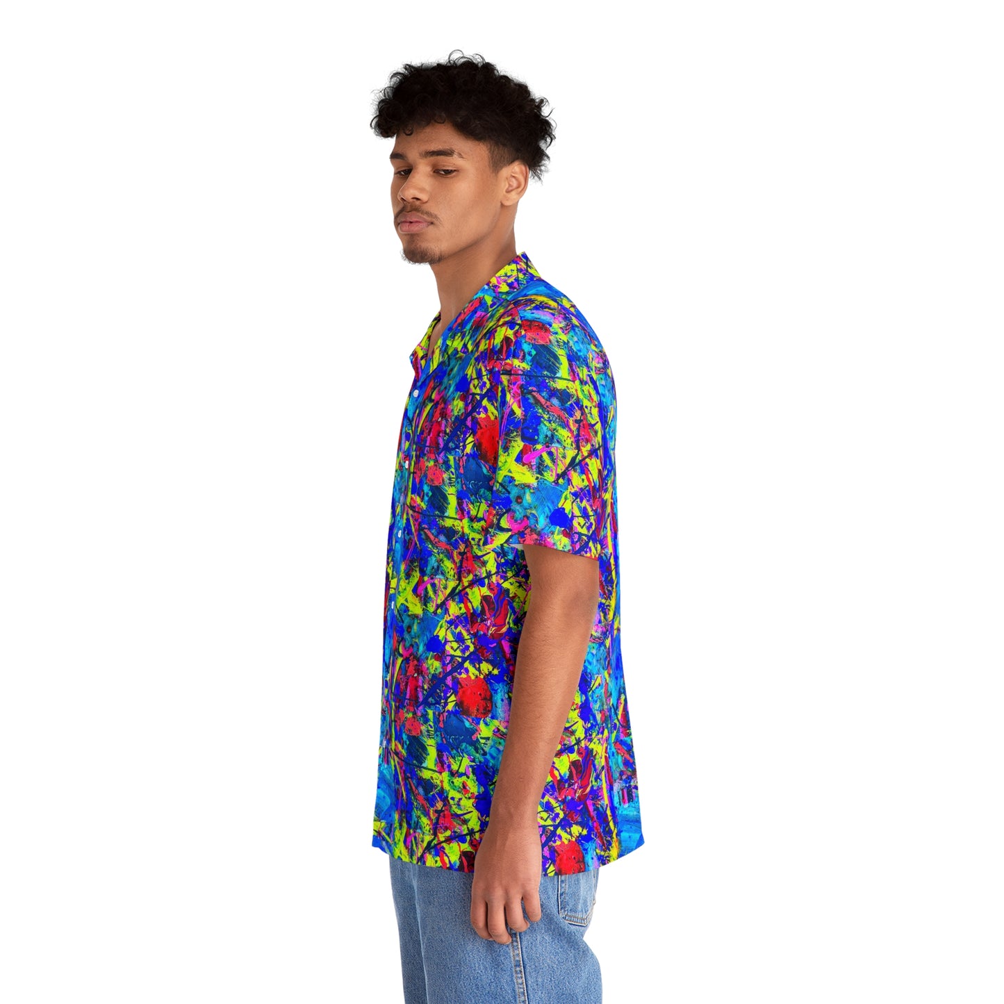 The Wasil Simon Splatter Men's Button Up Shirt