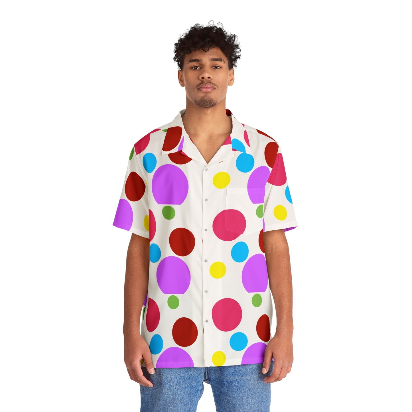 "Vivid Spheres" Men's Button Down Shirt