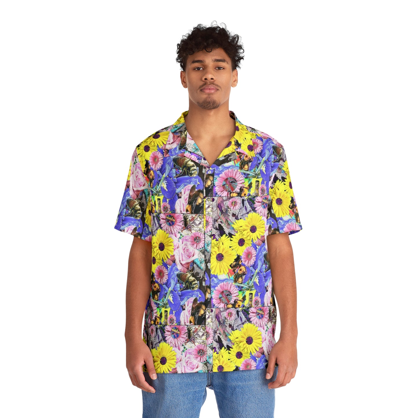 Floral Symphony Men's Button Down Shirt